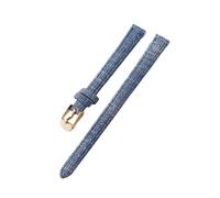 LMINGZE Leather Watch Strap 10mm 12mm 14mm Canvas Watch Band Retro Universal Replacement Wristband(Light Blue RG,16mm)