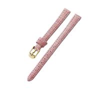 LMINGZE Leather Watch Strap 10mm 12mm 14mm Canvas Watch Band Retro Universal Replacement Wristband(Pink G,12mm)