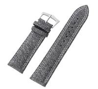 LMINGZE Leather Watch Strap 18mm 20mm 22mm Canvas Watch Band Retro Universal Replacement Wristband(Black,18mm)