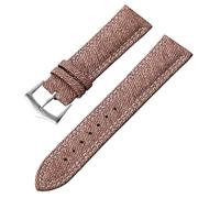 LMINGZE Leather Watch Strap 18mm 20mm 22mm Canvas Watch Band Retro Universal Replacement Wristband(Brown,20mm)