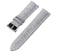 LMINGZE Leather Watch Strap 18mm 20mm 22mm Canvas Watch Band Retro Universal Replacement Wristband(Grey,22mm)