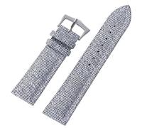 LMINGZE Leather Watch Strap 18mm 20mm 22mm Canvas Watch Band Retro Universal Replacement Wristband(Grey,20mm)