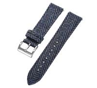 LMINGZE Leather Watch Strap 18mm 20mm 22mm Handmade Quick Release Watch Band Men Women Universal Bracelet Watchband(Blue,20mm)
