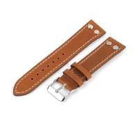 LMINGZE Leather Watch Strap 20mm 22mm 24mm Quick Release Watch Band Retro Replacement Wristband(Brown_21mm)