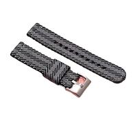 LMINGZE Nylon Braided Watch Straps With 18mm 20mm And 22mm Quick-release Interfaces Are Universal(Gray and black lines,18mm)