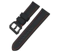 LMINGZE Nylon Canvas Watch Strap 20mm 22mm 24mm Quick Release Watch Band Men Women Universal Bracelet Watchband(Black red-Black,20mm)