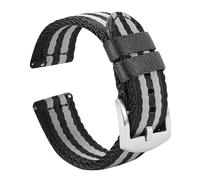 LMINGZE Nylon Watch Strap 18mm 20mm 22mm Canvas Quick Release Watch Band Men Women Universal Sport Bracelet Watchband(Black grey 1,18mm)