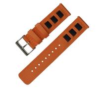 LMINGZE Nylon Watch Strap 22mm Vintage Weave Bracelet Canvas Watch Band Sport Universal(Orange_22mm)