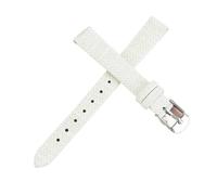 LMINGZE Nylon Watch Strap 8mm 10mm 12mm 14mm Women's Canvas Watch Band Small Size Universal Bracelet(White-Silver,16mm)