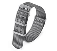 LMINGZE Nylon Watch Strap Universal Replacement 22mm 20mm Weave Retro Bracelet Canvas Watch Band(Grey,22mm)