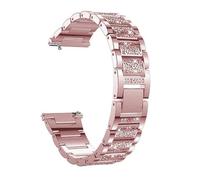 LMINGZE Quick Release Metal Watch Strap 18mm 20mm 22mm Stainless Steel Watchband Diamond-Encrusted Universal Bracelet(Pink,22mm)