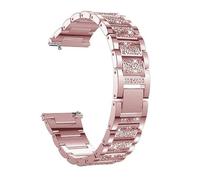 LMINGZE Quick Release Metal Watch Strap 18mm 20mm 22mm Stainless Steel Watchband Diamond-encrusted Universal Bracelet(Pink,20mm)