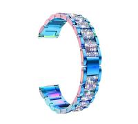 LMINGZE Quick Release Metal Watch Strap 18mm 20mm 22mm Stainless Steel Watchband Diamond-Encrusted Universal Bracelet(Colorful,20mm)