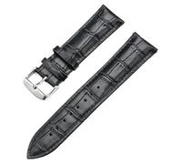 LMINGZE Retro Leather Watch Strap 18mm 20mm 22mm Quick Release Watch Band Universal Butterfly Buckle Wristband(Black_18mm)
