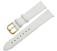 LMINGZE Retro Leather Watch Strap 18mm 20mm 22mm Stainless Steel Buckle Watch Band Universal Replacement Wristband(White G,14mm)