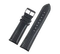 LMINGZE Retro Leather Watch Strap 20mm 22mm Quick Release Watch Band Universal Replacement Wristband Black(Green line,20mm)