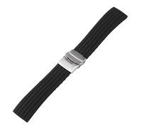 LMINGZE Rubber Men's Fashion Sports Watch Strap 20mm 22mm Universal Bracelet Replacement Watchband Accessories(Black,22mm)