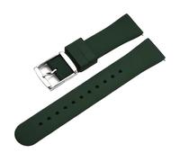 LMINGZE Rubber Watch Band 18mm 20mm 22mm Sports Silicone Strap Universal Quick Release Replacement Watchband Soft(Dark Green_18mm)