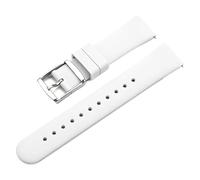 LMINGZE Rubber Watch Band 18mm 20mm 22mm Sports Silicone Strap Universal Quick Release Replacement Watchband Soft(White_20mm)