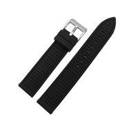LMINGZE Rubber Watch Band 20mm 22mm 24mm Sports Silicone Strap Universal Quick Release Replacement Watchband Soft(Black Blue line_20MM_S)