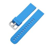 LMINGZE Rubber Watch Band 20mm 22mm Sports Silicone Strap Universal Quick Release Replacement Watchband Soft(Light Blue S_20mm)