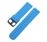 LMINGZE Rubber Watch Band 20mm 22mm Sports Silicone Strap Universal Quick Release Replacement Watchband Soft(Light Blue B_20mm)