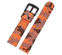 LMINGZE Rubber Watch Band 20mm 22mm Sports Silicone Strap Universal Quick Release Replacement Watchband Soft(Orange Black Black_22mm)