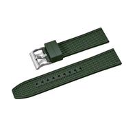 LMINGZE Rubber Watch Strap 20mm 22mm Sports Silicone Watch Band Universal Quick Release Replacement Bracelet(Green S,22mm)