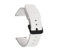 LMINGZE Silicone Men's Fashion Sports Watch Strap 20mm 22mm Universal Bracelet Replacement Watchband Accessories(White black buckle,22mm)