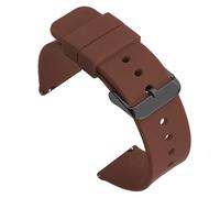 LMINGZE Silicone Men's Fashion Sports Watch Strap 20mm 22mm Universal Bracelet Replacement Watchband Accessories(Brown black buckle,22mm)