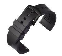 LMINGZE Silicone Rubber Watch Strap Men's Sports Universal Bracelet 20mm 22mm 24mm Replacement Watchband Accessories(Black Black,23mm)