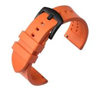 LMINGZE Silicone Rubber Watch Strap Men's Sports Universal Bracelet 20mm 22mm 24mm Replacement Watchband Accessories(Orange Black,20mm)