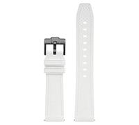 LMINGZE Silicone Rubber Watch Strap Men's Sports Universal Bracelet 20mm 22mm Replacement Watchband Accessories(White white B,22mm)