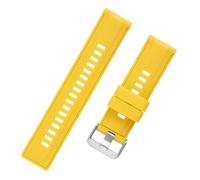 LMINGZE Silicone Watch Band 18mm 20mm 22mm Rubber Watch Strap Universal Quick Release Replacement Bracelet Sports Soft(Yellow,18mm)