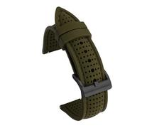 LMINGZE Silicone Watch Band 20mm 22mm 24mm Rubber Bracelet Universal Quick Release Replacement Strap Sports Soft(Green_24mm)