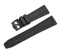 LMINGZE Silicone Watch Band 20mm 22mm 24mm Rubber Bracelet Universal Quick Release Replacement Strap Sports Soft(Black 02,24mm)