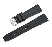 LMINGZE Silicone Watch Band 20mm 22mm 24mm Rubber Bracelet Universal Quick Release Replacement Strap Sports Soft(Black 01,22mm)