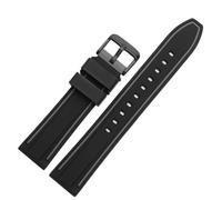 LMINGZE Silicone Watch Band 20mm 22mm 24mm Rubber Watch Strap Universal Quick Release Replacement Bracelet Sports Soft(Black gray B,24mm)