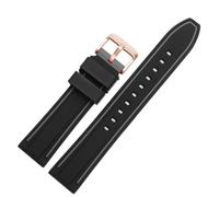 LMINGZE Silicone Watch Band 20mm 22mm 24mm Rubber Watch Strap Universal Quick Release Replacement Bracelet Sports Soft(Black gray RG,20mm)