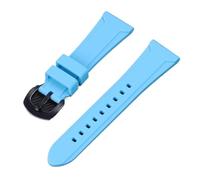 LMINGZE Silicone Watch Band 20mm 22mm Rubber Bracelet Quick Release Replacement Strap Soft WaterProof(Light blue,22mm)