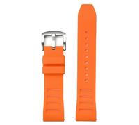 LMINGZE Silicone Watch Band 20mm 22mm Rubber Bracelet Universal Quick Release Replacement Strap Sports Soft(Orange_22mm)