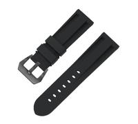 LMINGZE Silicone Watch Band 20mm 22mm Sports Strap Quick Release Replacement Watchband Soft(Black,24mm)