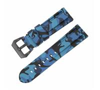 LMINGZE Silicone Watch Band 20mm 22mm Sports Strap Quick Release Replacement Watchband Soft(Camo Deep Blue,20mm)