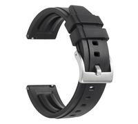 LMINGZE Silicone Watch Band 20mm 22mm Sports Strap Universal Quick Release Replacement Watchband Soft(Black 1,22mm)