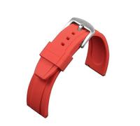 LMINGZE Silicone Watch Strap Sports Universal Rubber Bracelet 20mm 22mm Quick Release Replacement Watchband(Red,22mm)