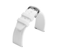 LMINGZE Silicone Watch Strap Sports Universal Rubber Bracelet 20mm 22mm Quick Release Replacement Watchband(White,22mm)