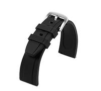 LMINGZE Silicone Watch Strap Sports Universal Rubber Bracelet 20mm 22mm Quick Release Replacement Watchband(Black,22mm)