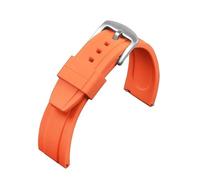 LMINGZE Silicone Watch Strap Sports Universal Rubber Bracelet 20mm 22mm Quick Release Replacement Watchband(Orange,22mm)