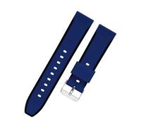 LMINGZE Silicone Watch Strap Sports Universal Rubber Bracelet 22mm Quick Release Replacement Watchband(Blue)
