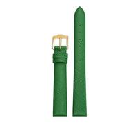 LMINGZE Small Size Leather Watch Band 10mm 14mm Women's Retro Watch Strap Universal Replacement Wristband(Green G,10mm)